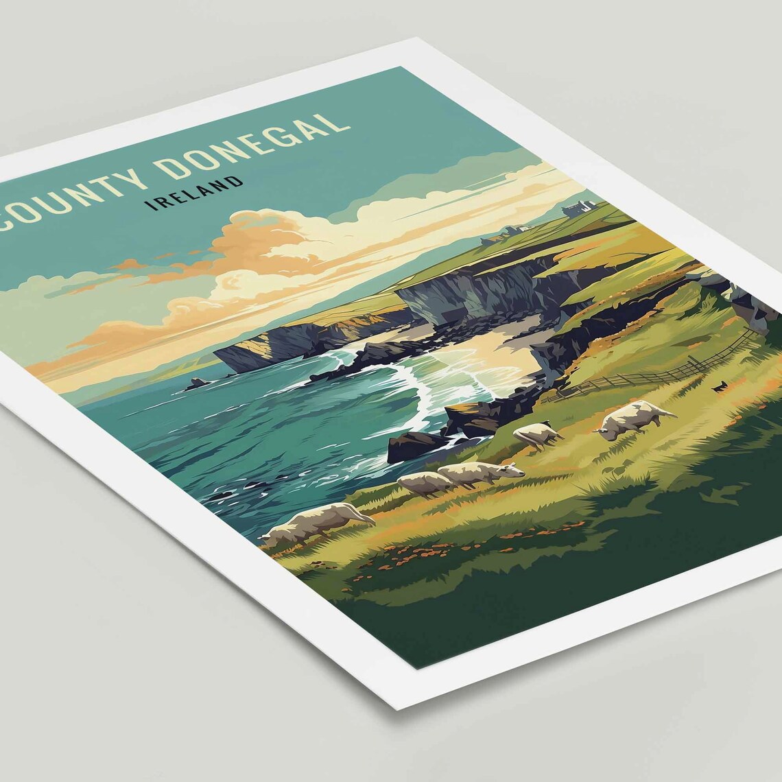 County Donegal Ireland Illustration Travel Poster Print - Image 2