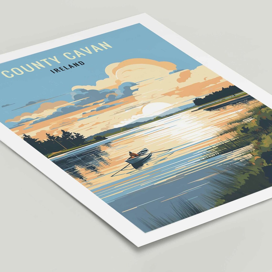 County Cavan Ireland Illustration Travel Poster - Image 2
