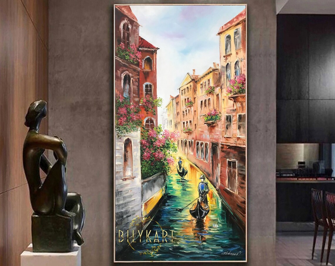 Venice Grand Canal Oil Painting, Wall Art Print