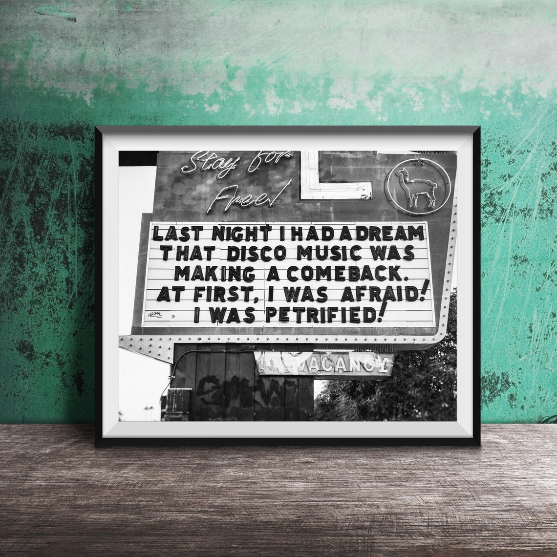 Disco Music Comeback Funny Marquee Quote Retro Photography Poster - Image 2