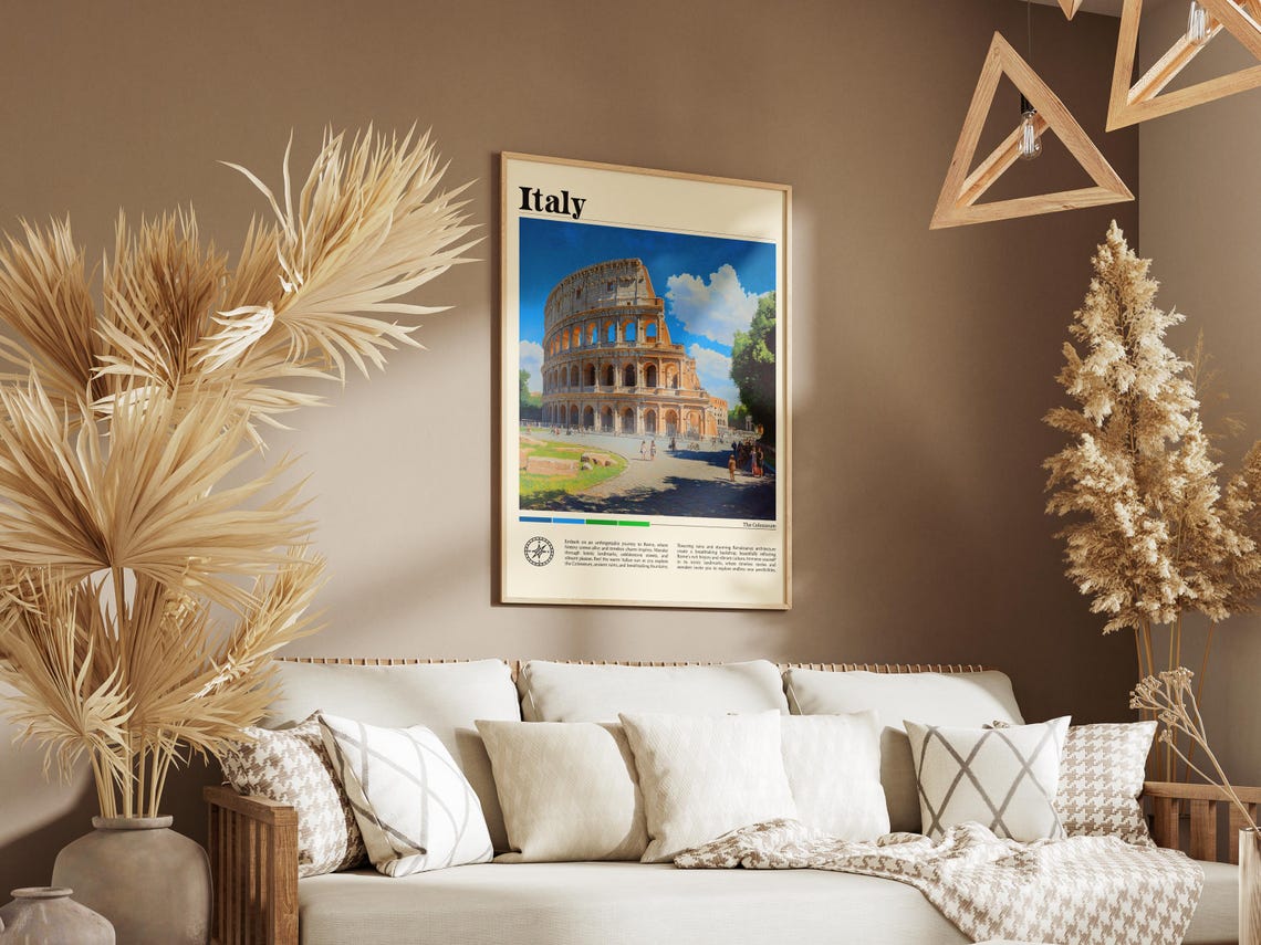 Rome Italy Colosseum Travel Print Italy Travel Print Travel Wall Art City Map Print Travel Poster Travel Art Gift Travel Home Decor - Image 8
