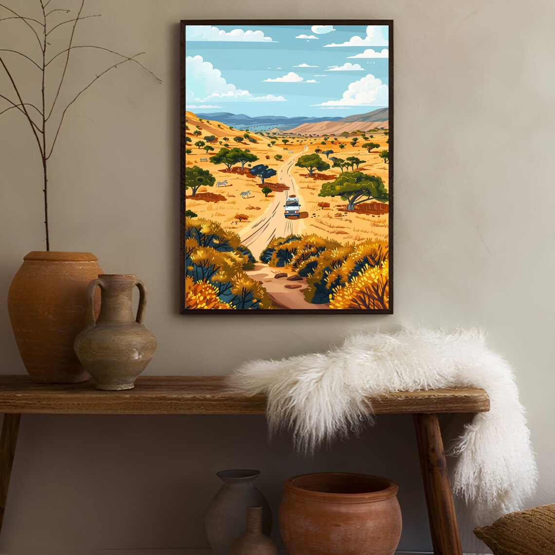 Namibia Travel Poster, Safari Illustration Print - Image 2