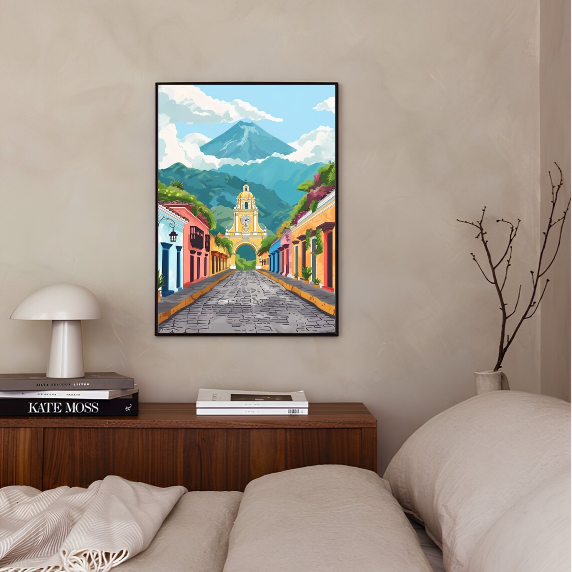 Guatemala Travel Poster, Floral Nostalgia Print - Image 2