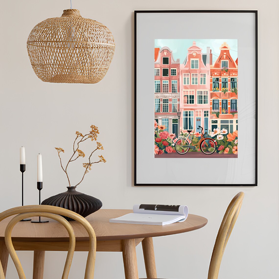 Amsterdam Illustration Travel Poster, Nursery Decor - Image 2