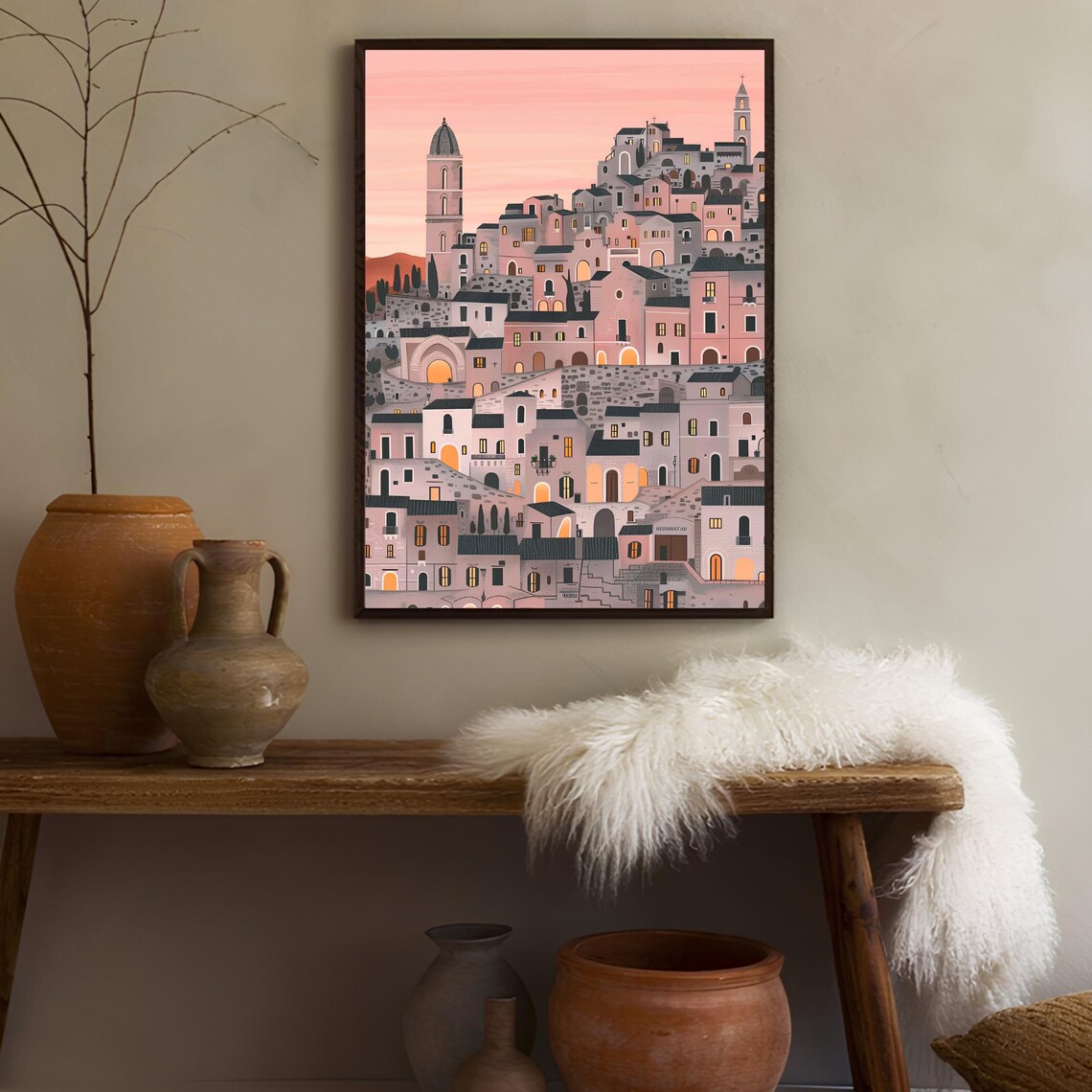 Matera Illustration, Italy Travel Poster - Image 2