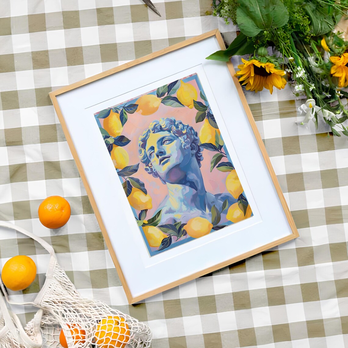 Greek God Print, Matisse-Inspired Colorful Illustration - Image 3