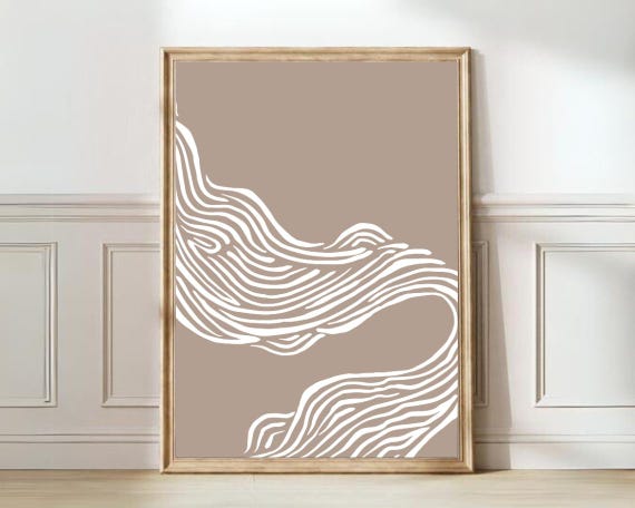 Beige Lines Print Modern Gallery Abstract Print Minimalist Print Luxury Print Beige Print Neutral Poster