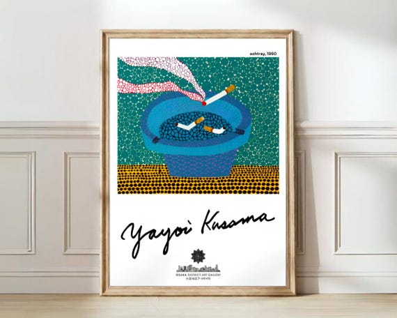 Yayoi Kusama Print Exhibition Poster Yayoi Kusama Ashtray Wall Art Kusama Exhibition Prints Japanese Poster Printable Wall Art