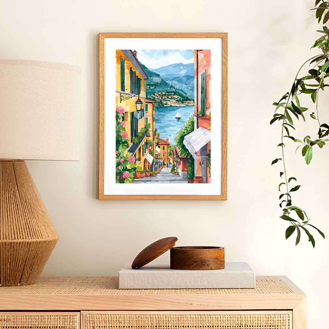 Lake Como Travel Poster, Italy Wall Art Print - Image 2