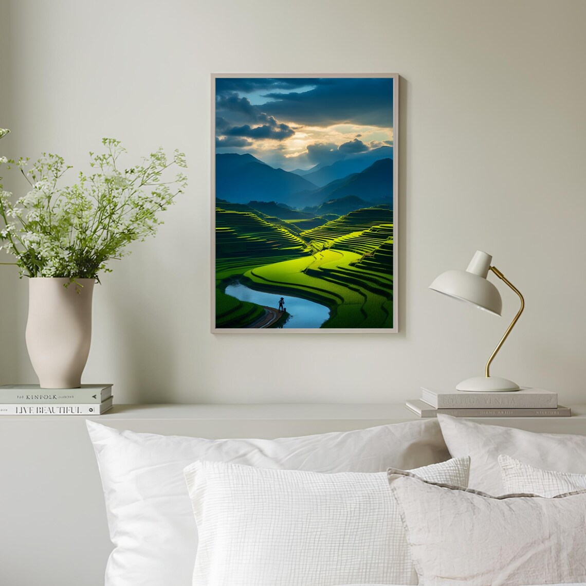 Vietnam Rice Terrace Travel Poster, Hanoi Sapa - Image 3