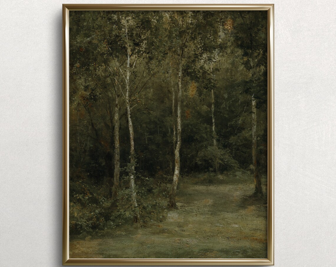 Moody Forest Landscape, Oregon Wall Art Print
