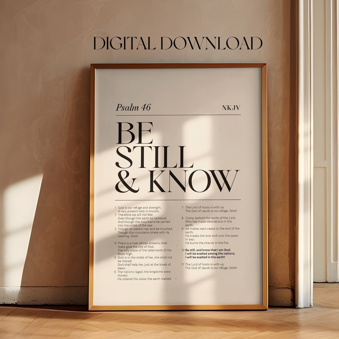 Psalm 46 Be Still And Know Christian Art Print - Image 4
