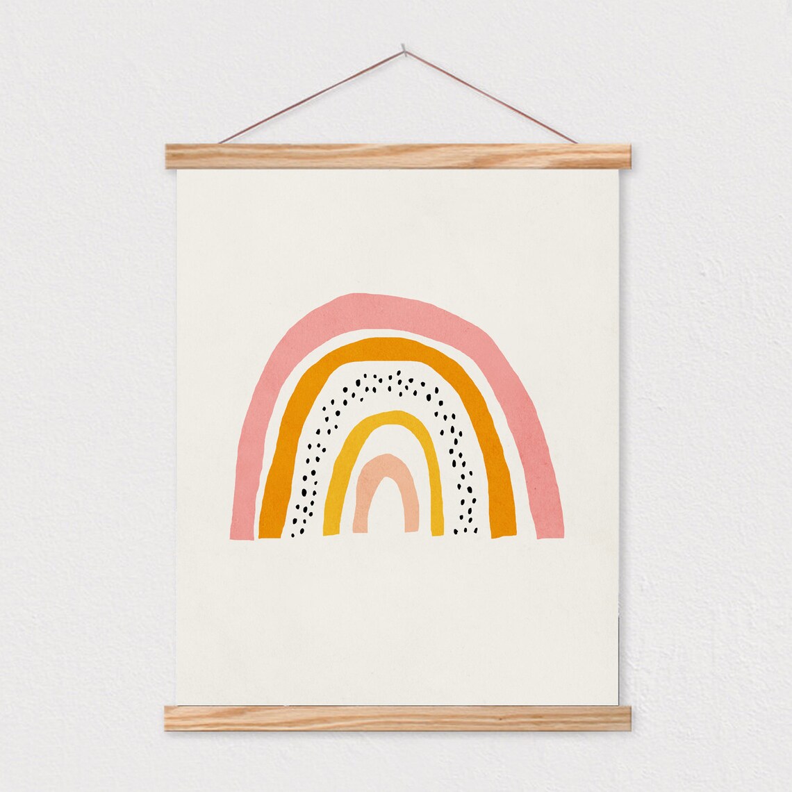 Rainbow Mid-Century Modern Kids Wall Art Print - Image 2