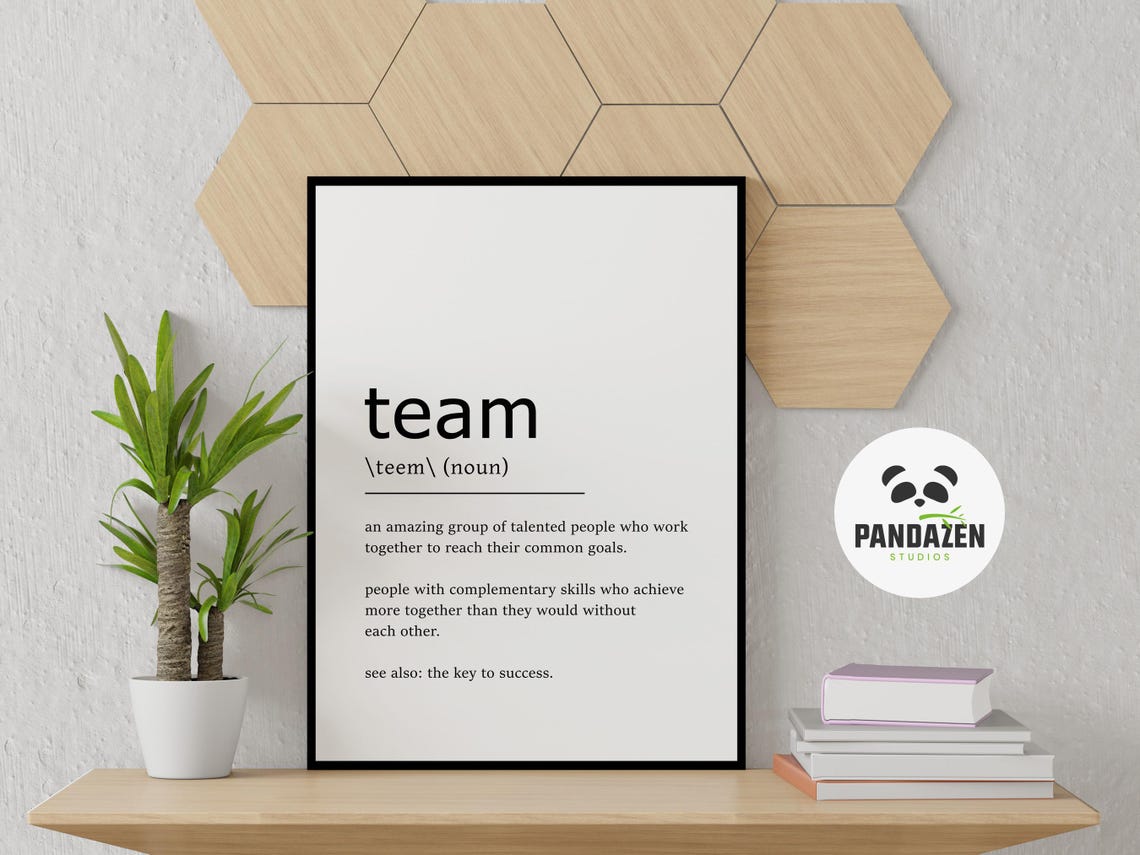 Team Definition Key To Success Talented People Office Gift Poster - Image 4
