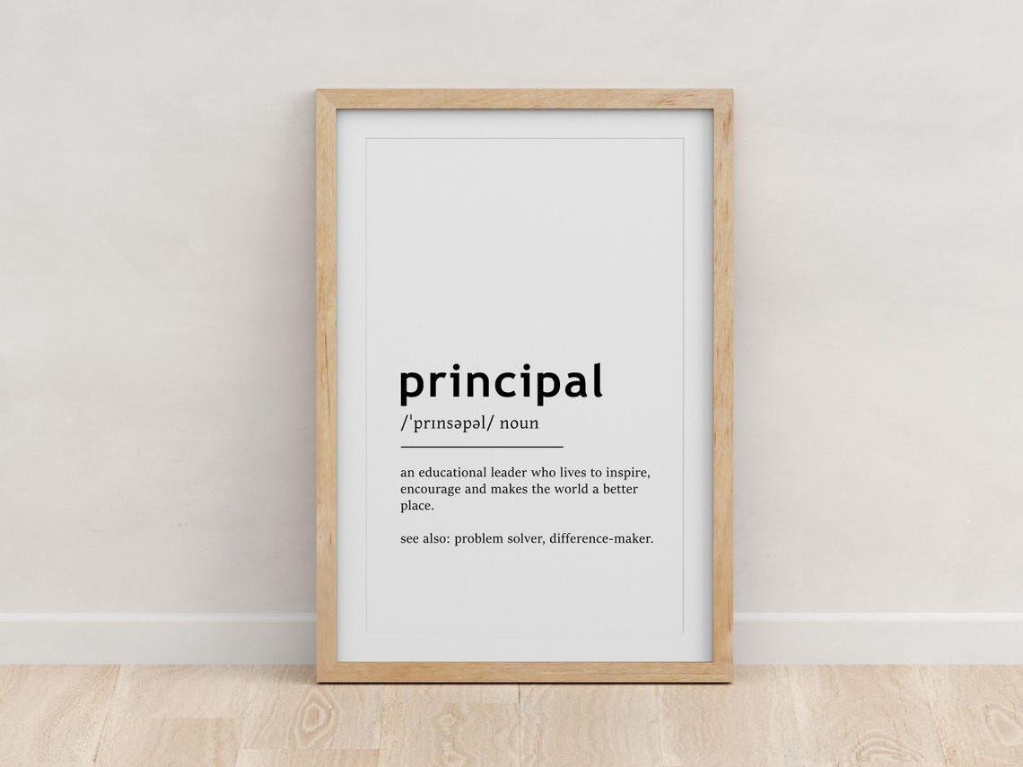 Principal Definition Inspire Educational Leader Teacher Gift Poster - Image 7