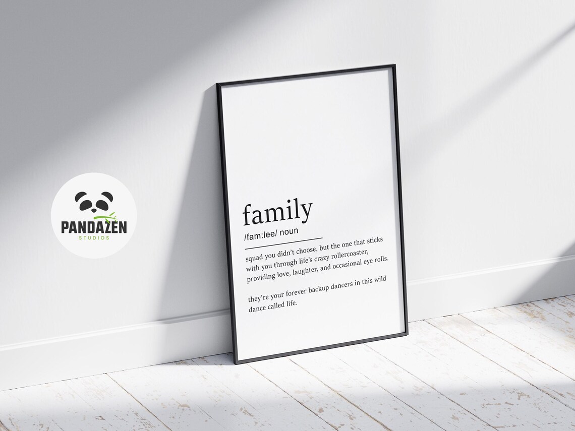 Family Definition Poster, Dictionary Style Art Print - Image 2