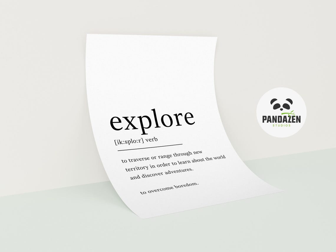Explore Definition Overcome Boredom New Territory Travel Poster - Image 6