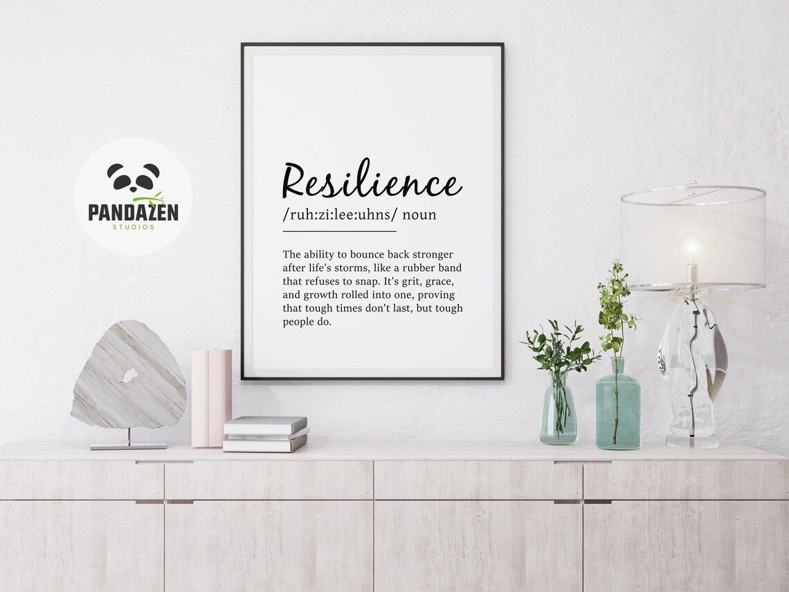 Resilience Definition Motivational Typography Poster Inspiring Gym and Office Decor - Image 4