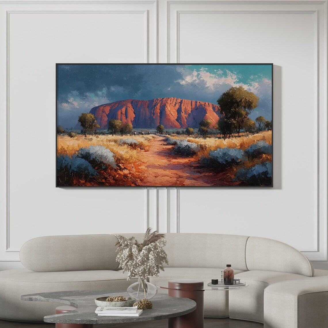 Uluru Painting, Australian Desert Landscape Art Print
