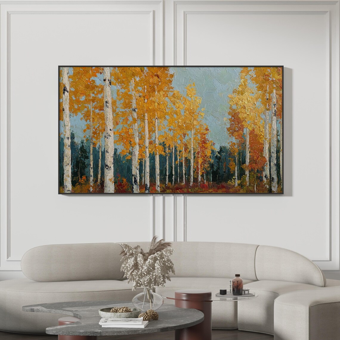 Autumn Forest Samsung Frame Tv Art Fall Landscape Painting Warm Seasonal Wall Decor 4k Artwork