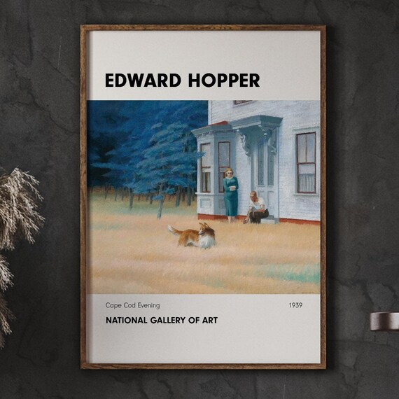 Edward Hopper Cape Cod Evening 1939 Gallery Exhibition Art Poster