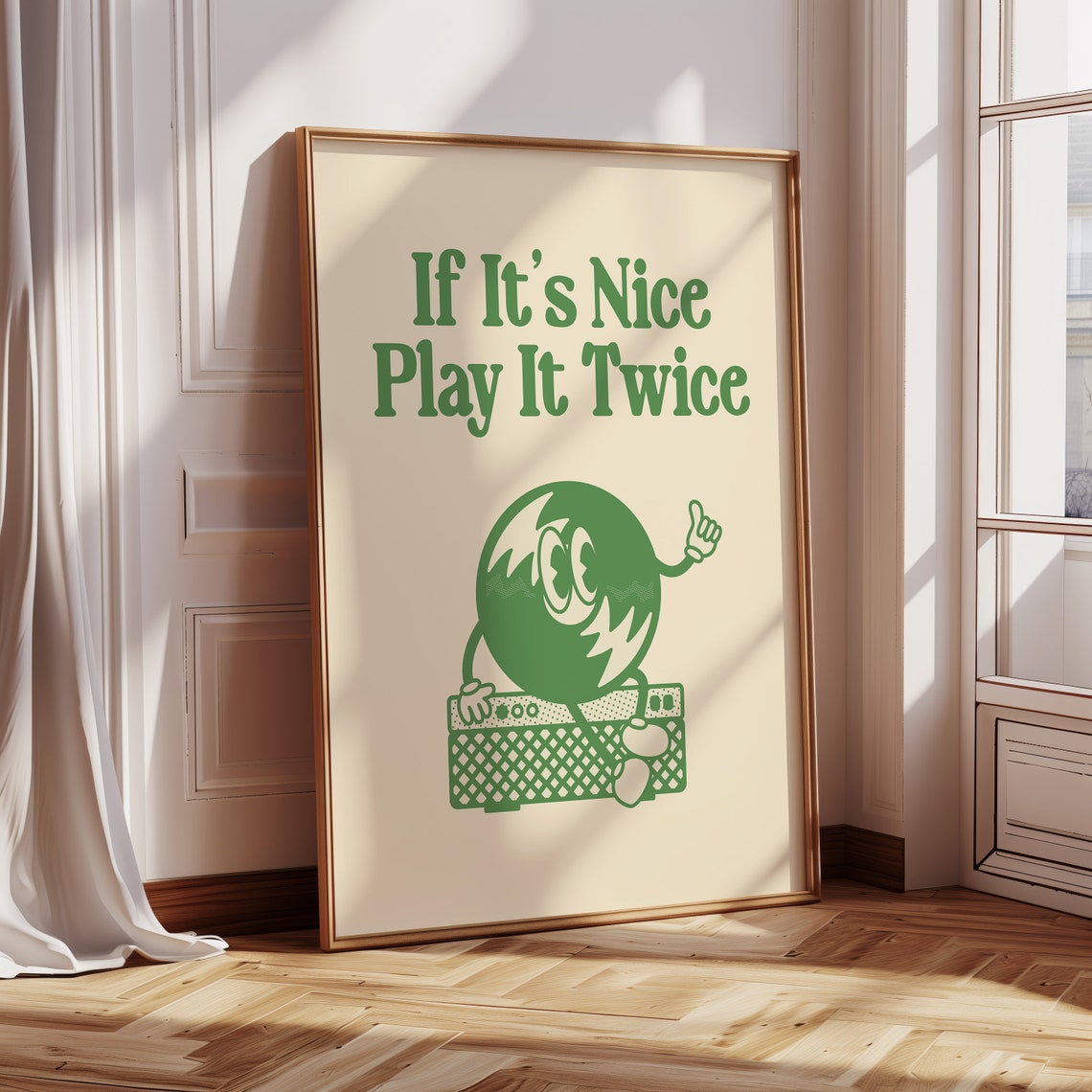 If It Is Nice Play It Twice Retro Vinyl Record Music Lover Art Poster - Image 4