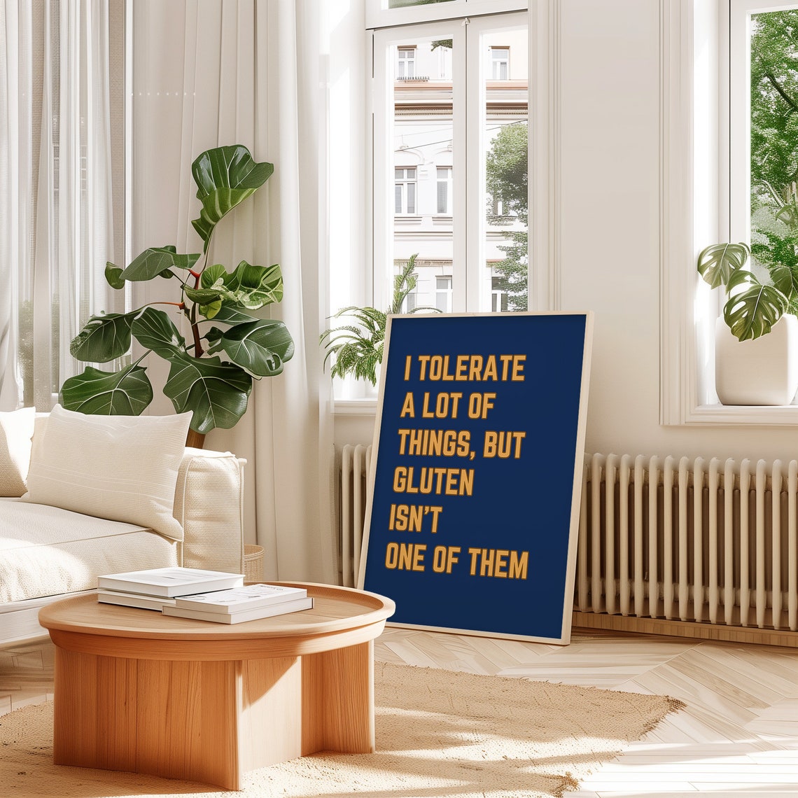 I Tolerate A Lot Of Things But Gluten Isnt One Of Them Funny Wall Art Celiac Gift Funny Kitchen Print Foodie Gift Gluten Intolerant - Image 2