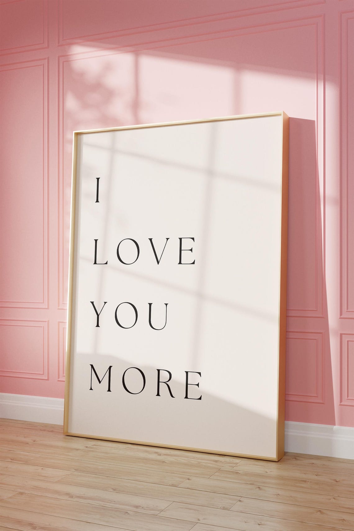 I Love You More Minimalist Black Serif Romantic Typography Poster - Image 4
