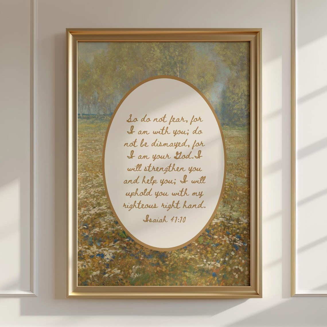Do Not Fear Bible Verse Vintage Scripture Art Print