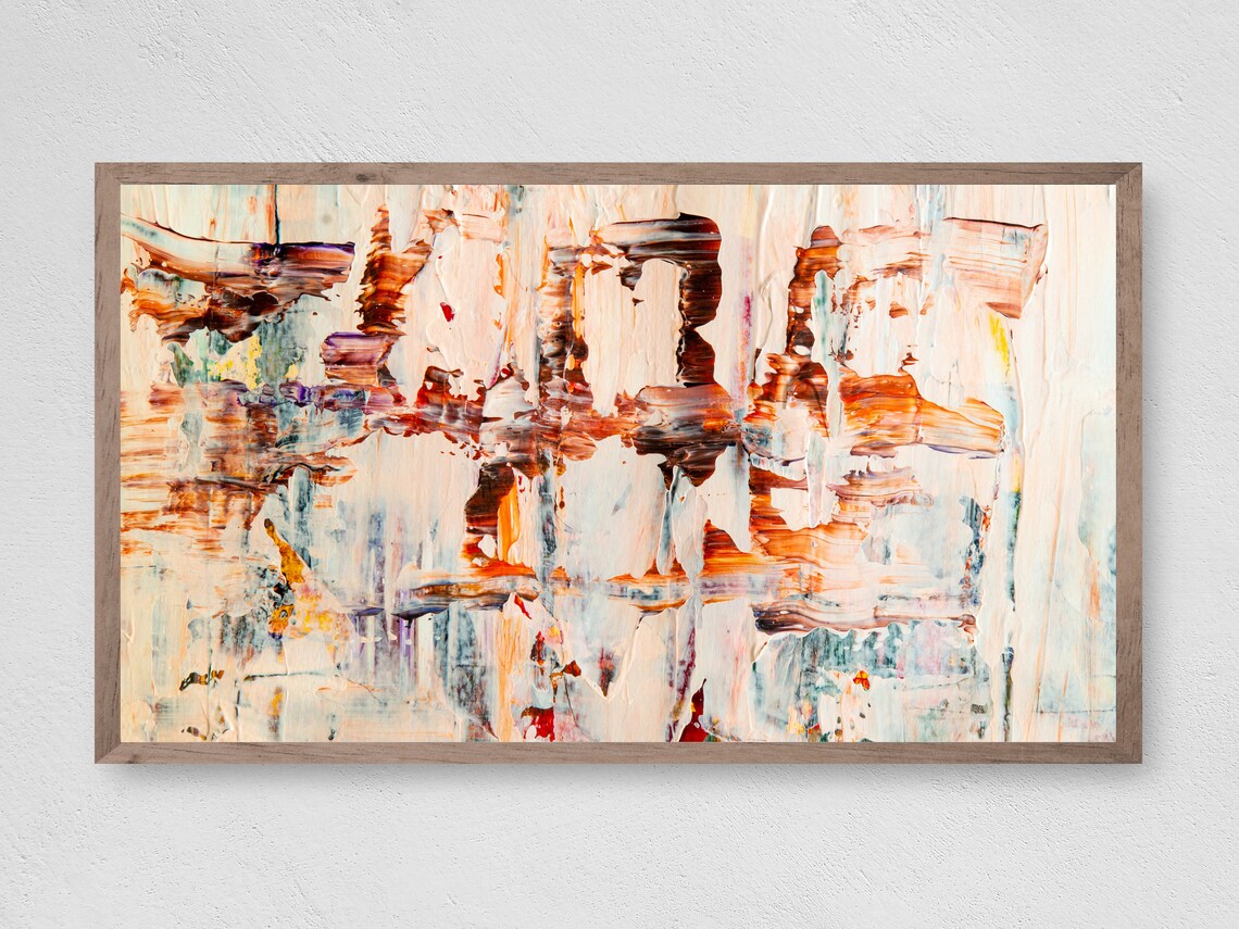 Frame TV Art Instant Modern Warm Toned Art Print