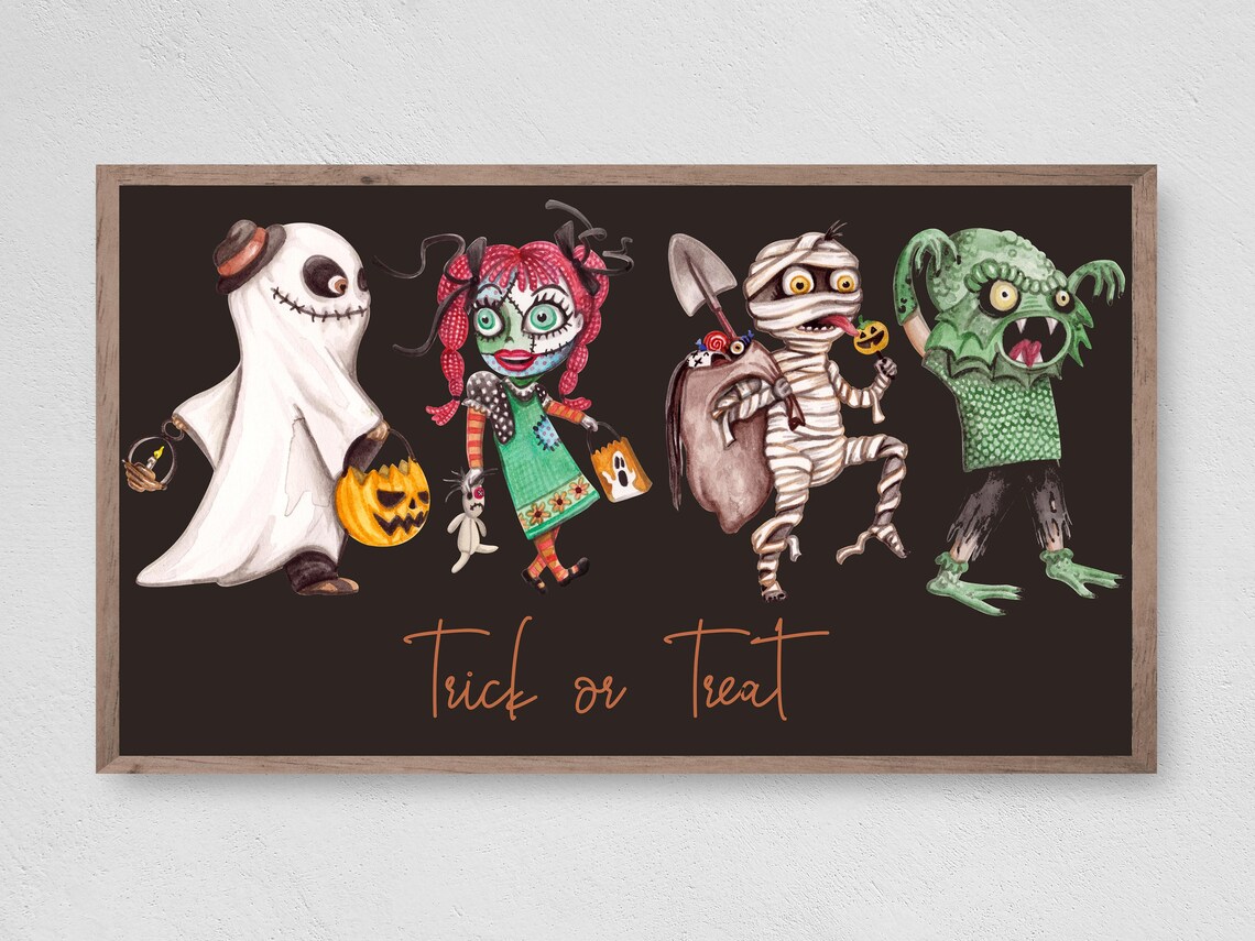 Halloween Trick Or Treat Halloween Art Print