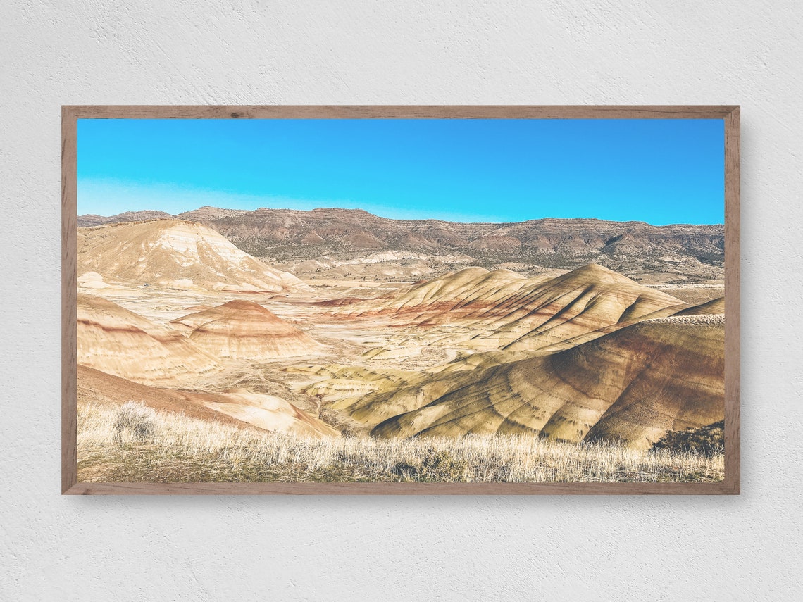 Frame Tv Art Painted Hills Landscape Instant Art Tv For Frame Hawaiian Decor