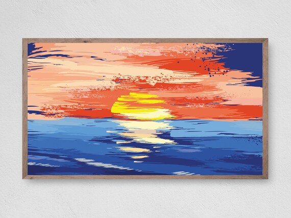 Modern Painted Sunset Art Print