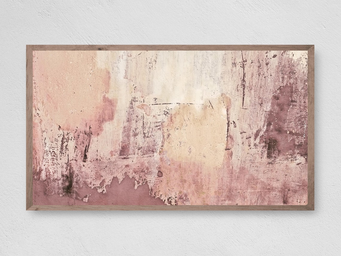 Pretty In Pink Abstract Watercolor Texture Blush Rose Modern Art Print