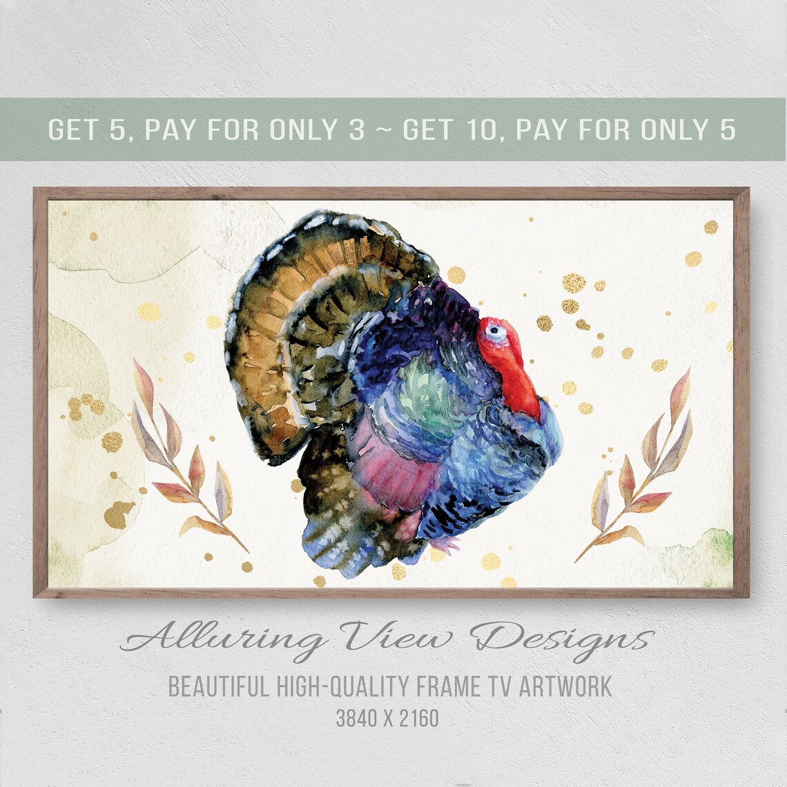 Thanksgiving Turkey Instant Fall Art Print