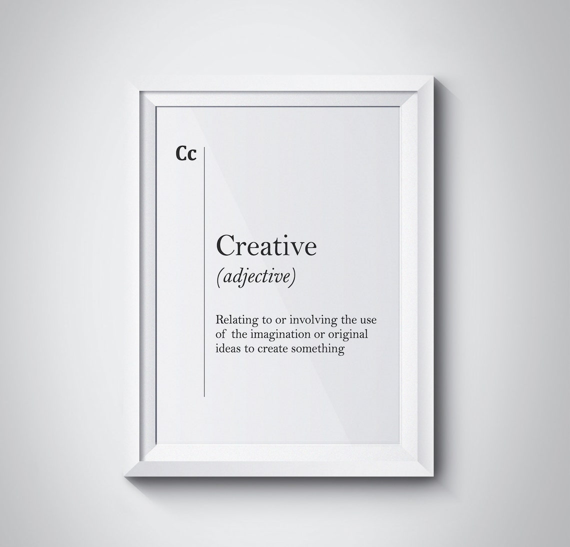 Creative Adjective Dictionary Definition Art Typography Poster