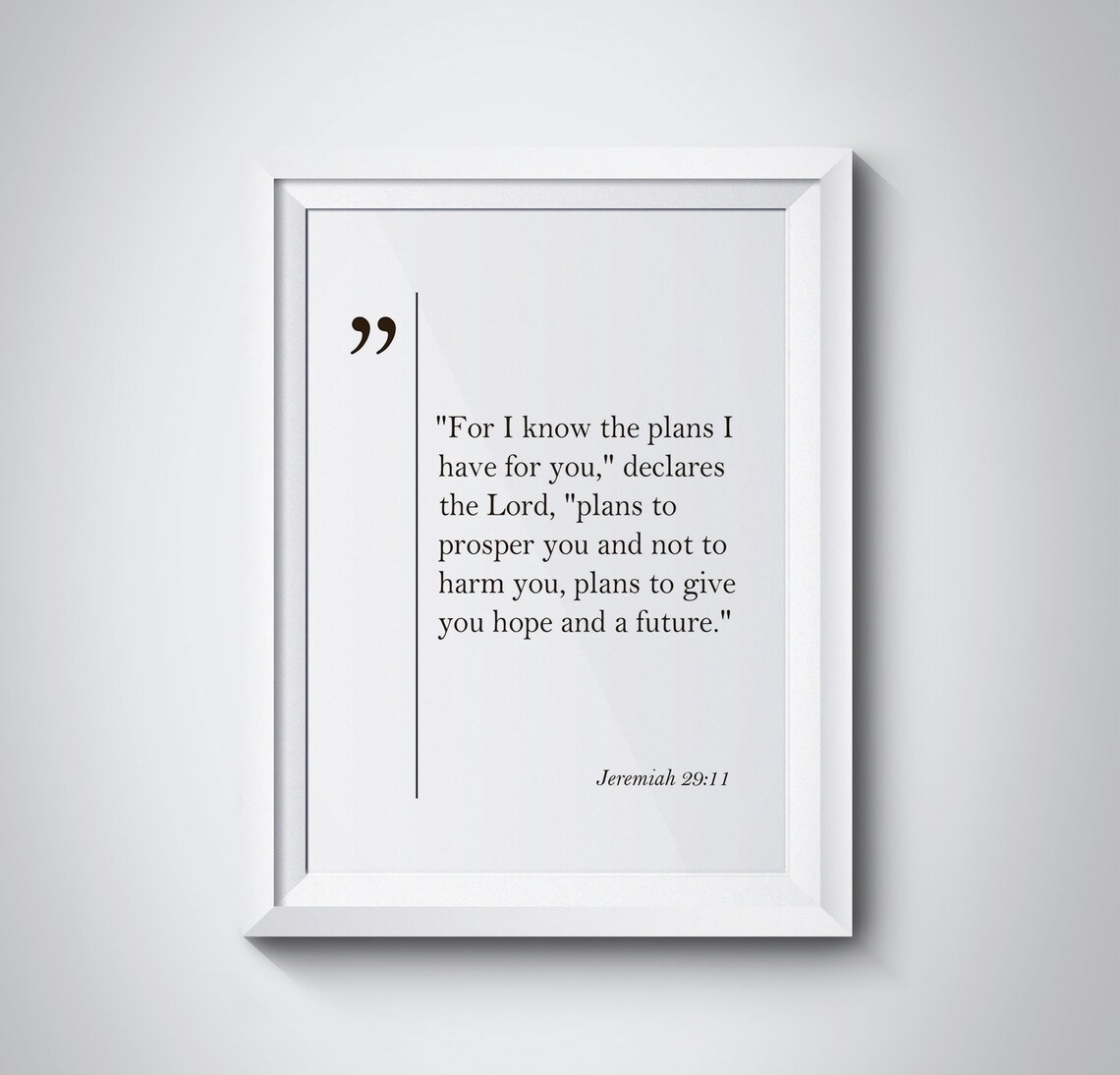 Jeremiah 29:11 Bible Verse Plans To Prosper You Scripture Wall Decor Poster