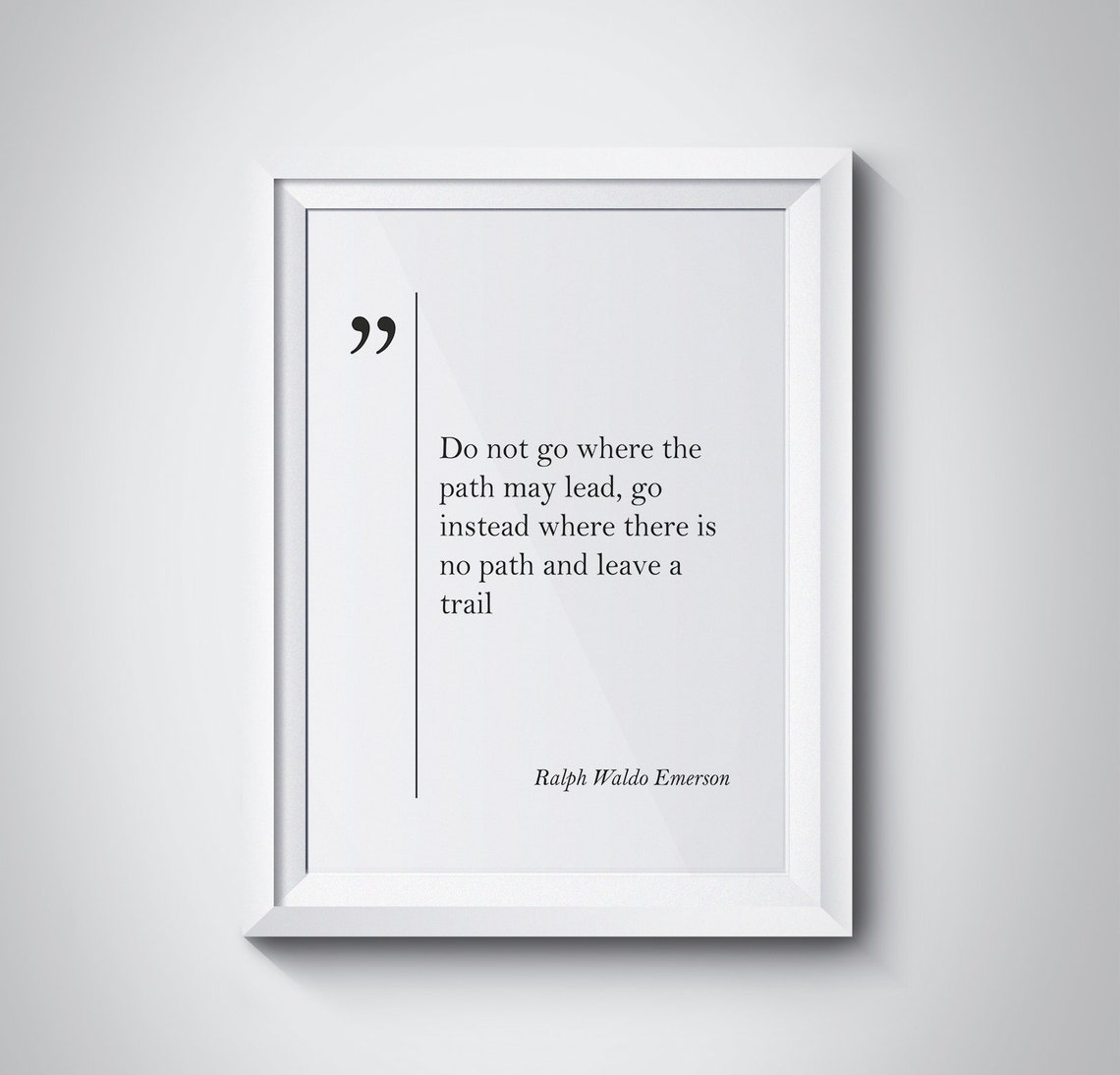 Ralph Waldo Emerson Leave a Trail Quote Print Modern Typography Decor