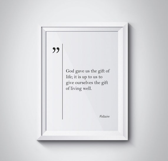 Voltaire Quote Voltaire Wall Art Motivational Quotes Life Quotes Voltaire Print Inspiration Art Friend Gift Voltaire Poster Coworker Gift