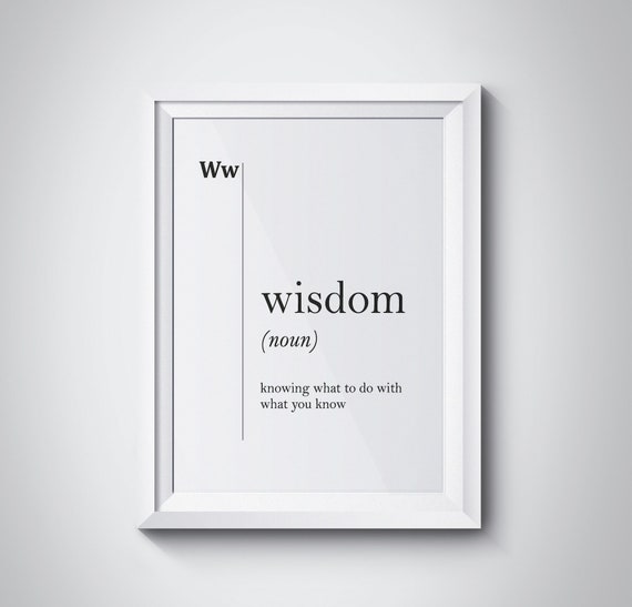 Wisdom Definition Poster Gift For Dad For Mother Grandfather Grandmother Definition Print Fathers Day Minimalist Typography Scandinavian Art