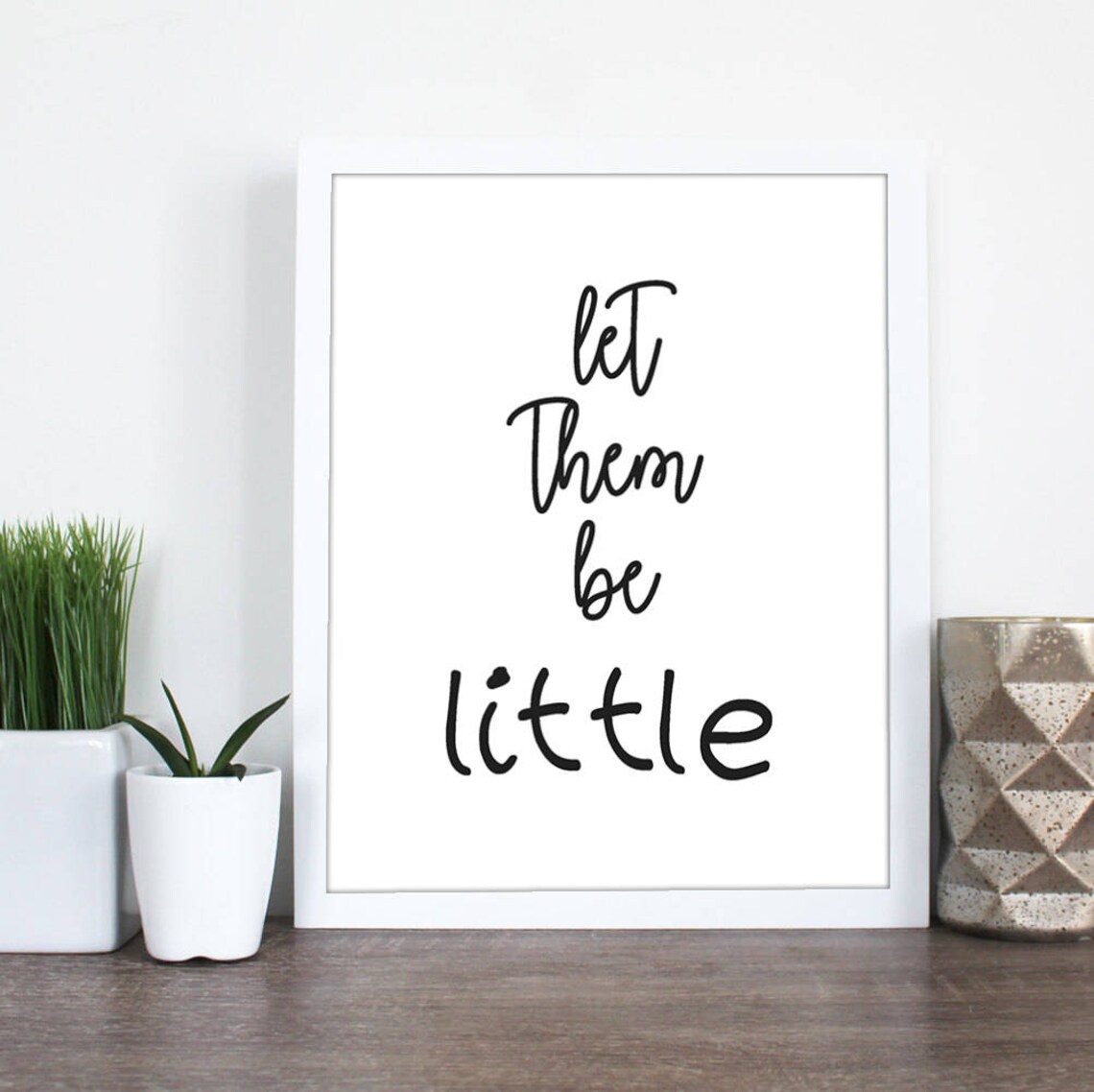 Let Them Be Little Print Nursery Wall Art Kids Baby Room Decor Poster Mother Father Gift Minimalism Nursery Art Young Parents Gift Family - Image 2