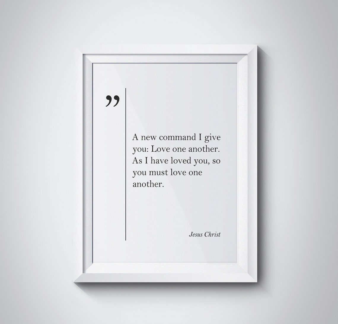 Jesus Christ Love One Another New Commandment Scripture Poster