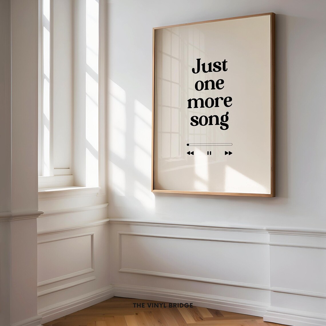 Just One More Song Typography Art Print, Neutral Library - Image 2