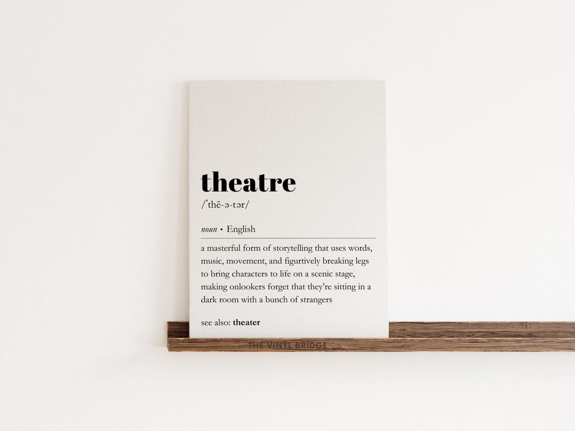 Theatre Dictionary Definition Funny Musical Theater Word Poster - Image 2