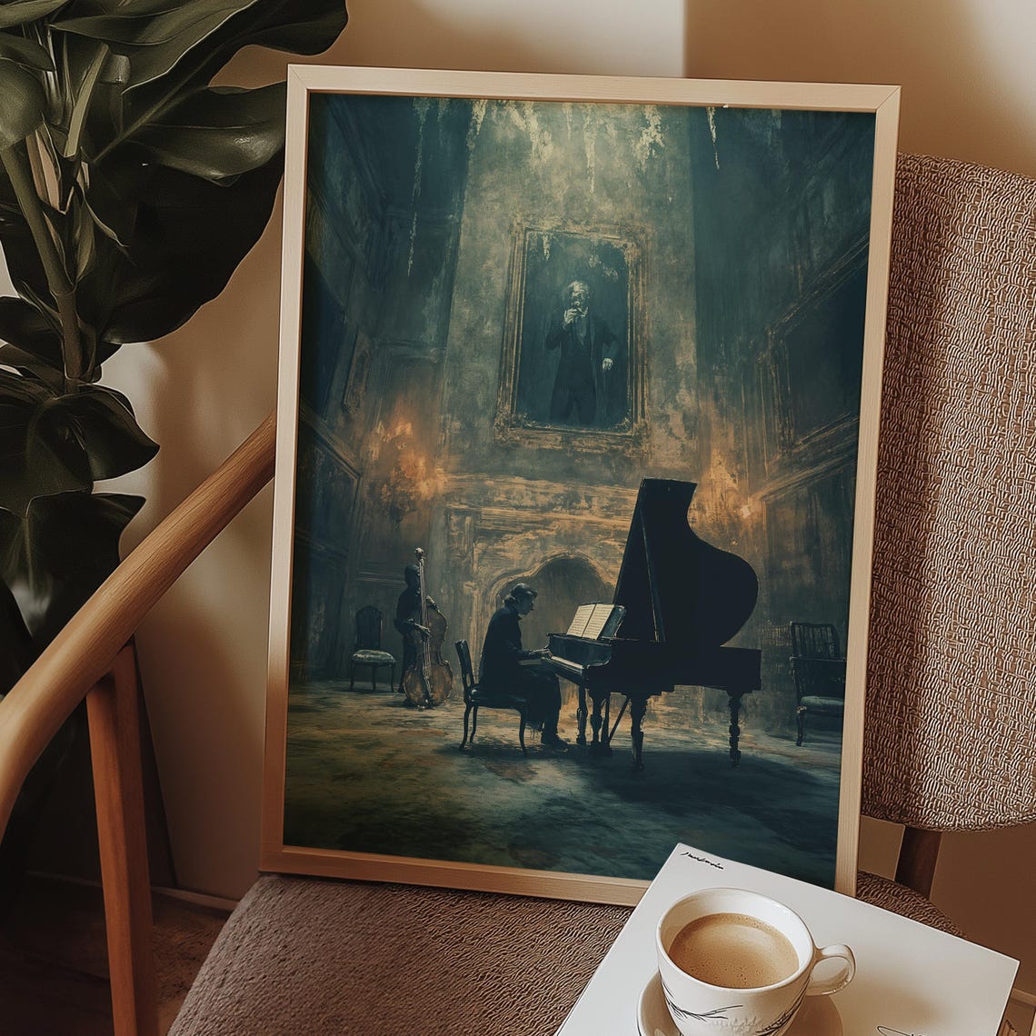Haunted Recital Art Print, Gothic Piano Concert - Image 2