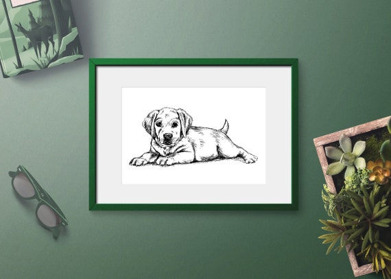 Art Prints Wall Art Prints Nature Modern Nursery Print Realistic Art Pen On Paper Pet Lover Gift Puppy Print