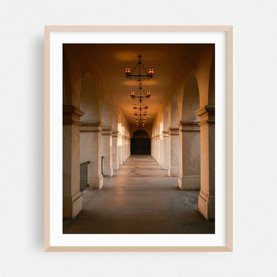 San Diego Balboa Park Spanish Colonnade Arches Architecture Poster