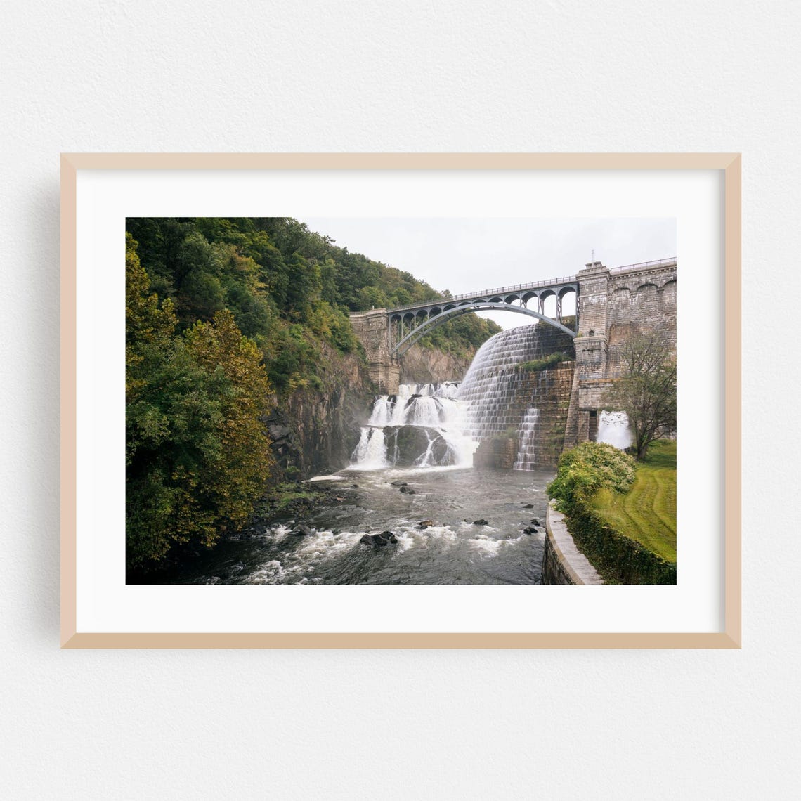Croton On Hudson Waterfall Dam Arched Stone Bridge Photography Poster