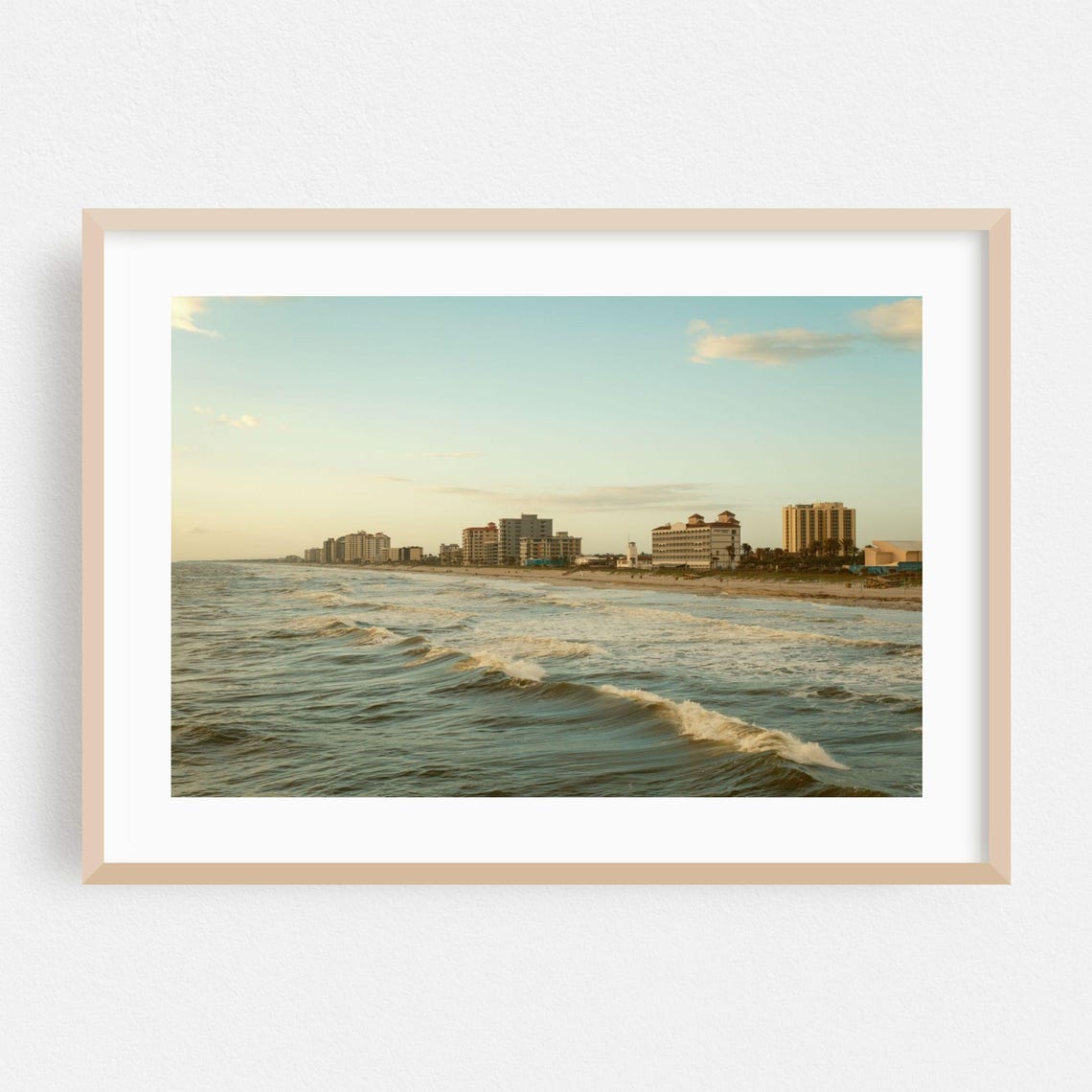 Jacksonville Beach Florida Ocean Waves Shoreline Surf Poster