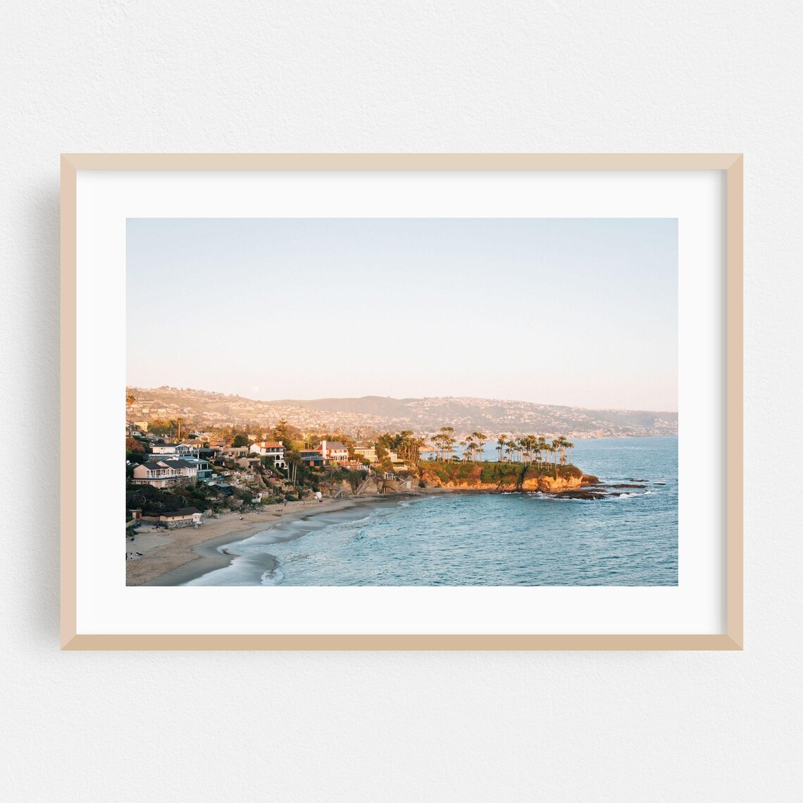 Laguna Beach Coastal Sunset Travel Poster